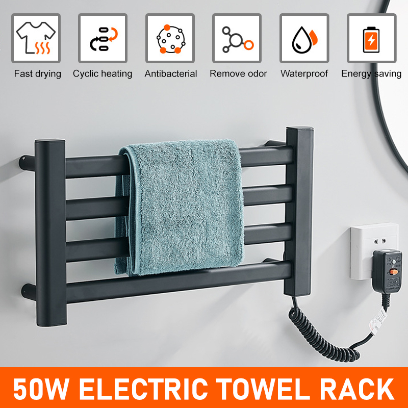 Electric Towel Shelf 50W Intelligent Thermostatic Aluminum Heated Rack 1