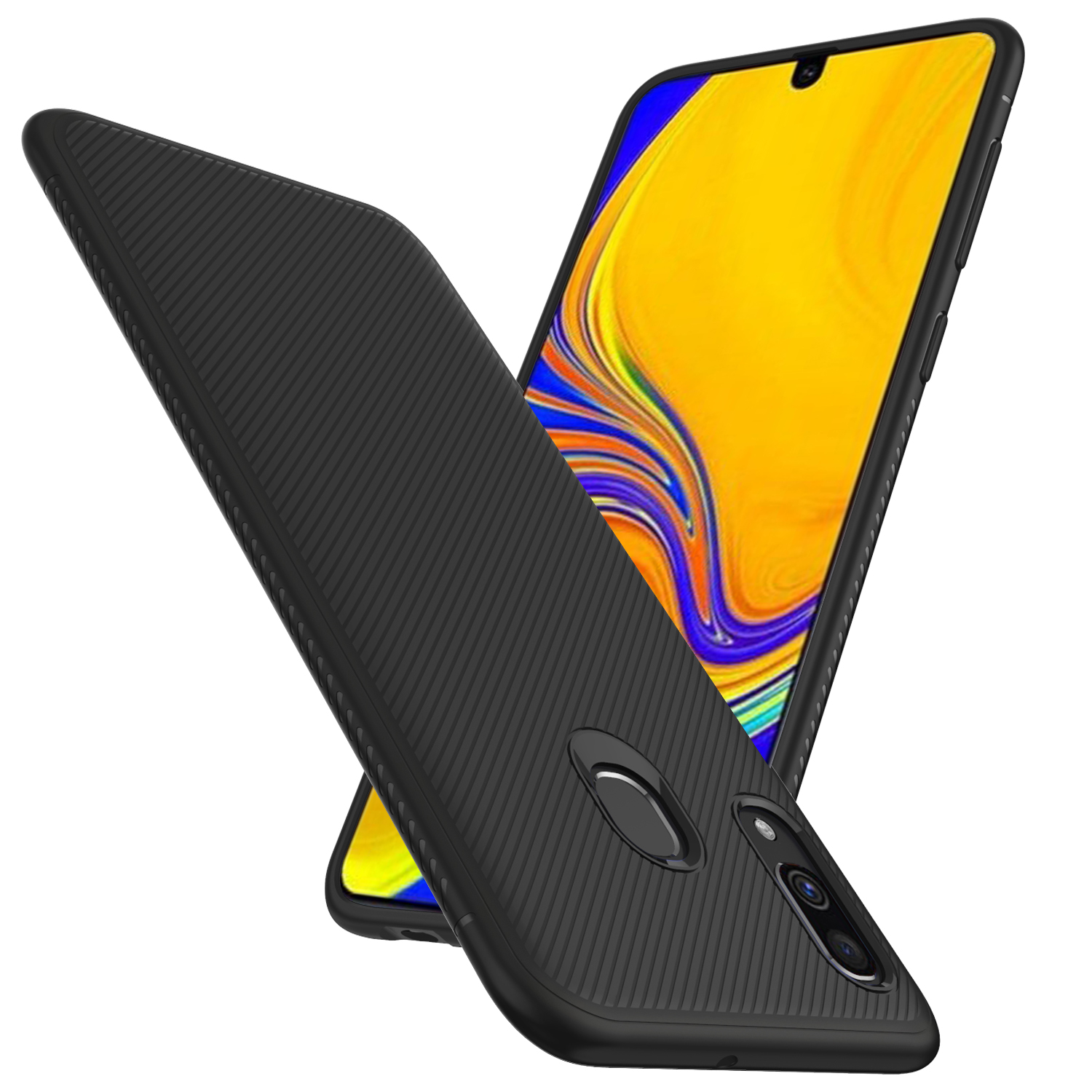 

Bakeey Carbon Fiber Protective Case For Samsung Galaxy A40 2019 Shockproof Soft TPU Back Cover