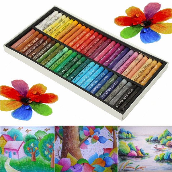 

50 Colors Crayon Non-toxic Oil Pastels Drawing Pens Artists Mechanical Drawing Paint School Art Painting Supplies