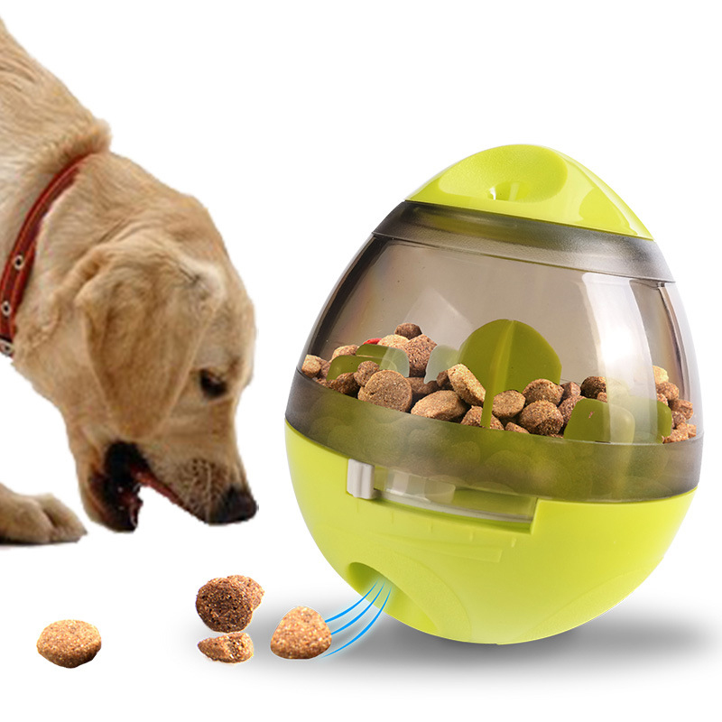 

Yani Creative Egg Shape Tumbler Pet Food Dispenser Dog Cat Toy Pet Training Interactive Ball for Medium or Small Pet