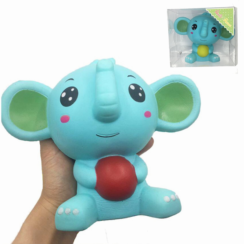 

Squishy Elephant Jumbo 17см Медленный рост с коллекцией подарков Подарочный декор Мягкая игрушка