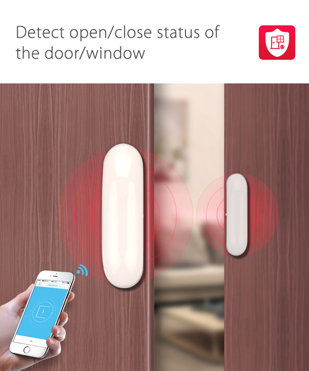 Bakeey Smart Independent WIFI Wireless Door & Window Sensor Trigger Smart Home Security Alarm System Accessories Work With Tuya Smart Life Amazon Alexa Google Assistant IFTTT 8