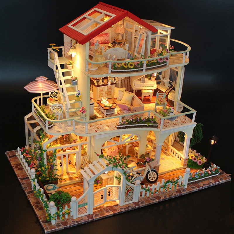 

Hoomeda 13845 Be Enduring As The Universe DIY Dollhouse With Music Light Cover Miniature Model