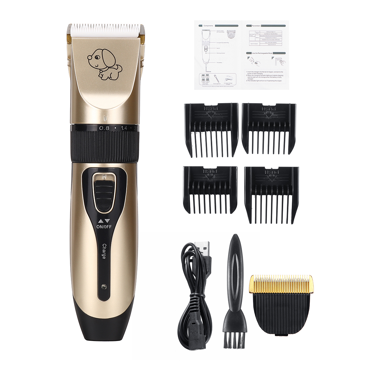 

Electric Cordless Pet Cat Dog Clipper Grooming Trimmer