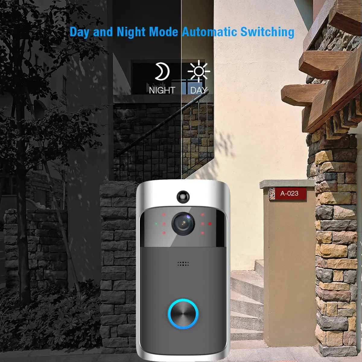 Smart Wireless DoorBell with Night Vision Home Security WiFi Smartphone Remote Video