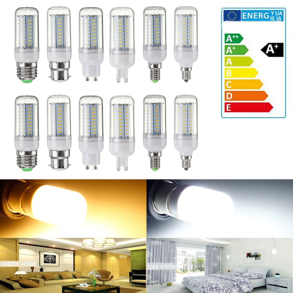 

Dimmable E14/E27/G9/GU10/B22/E12 SMD4014 5W LED Corn Bulb Light Home Lamp AC220V