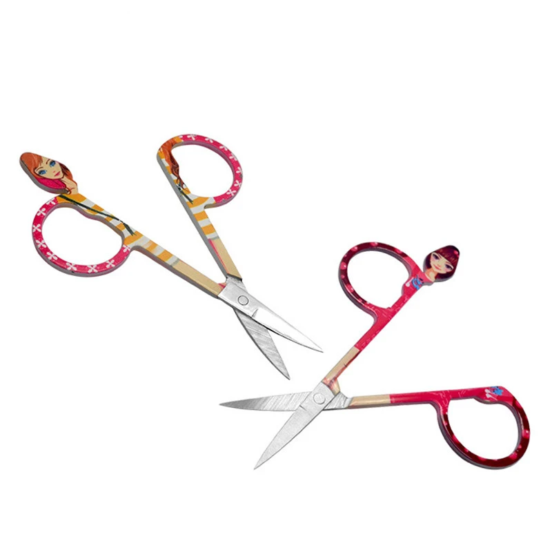 Eyebrow Scissors Cutting Grooming Stainless Steel Double-fold Eyelid Sticker Makeup Tool
