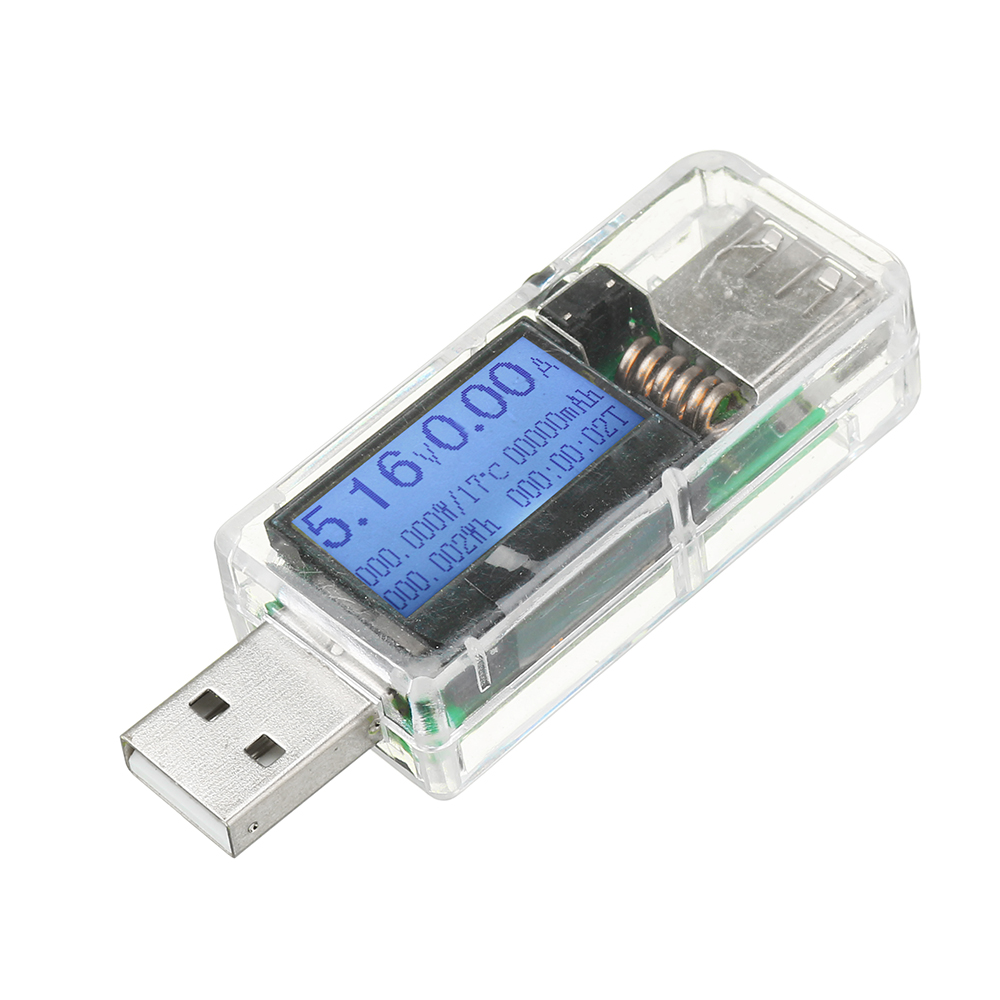

5pcs 12 in 1 Transparent USB Tester DC Digital Voltmeter Amperemeter Voltagecurrent Meter Ammeter Detector Power Bank Charger Indicator
