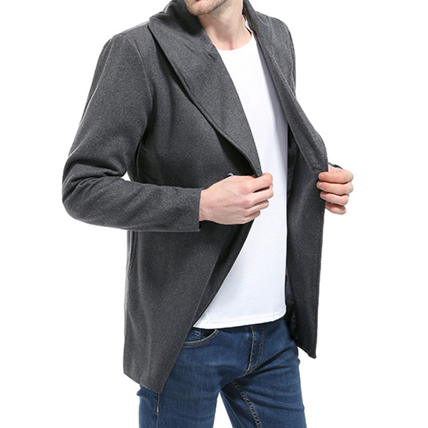 

Большой лацкан Дизайн Модный длинный стиль мужского пальто