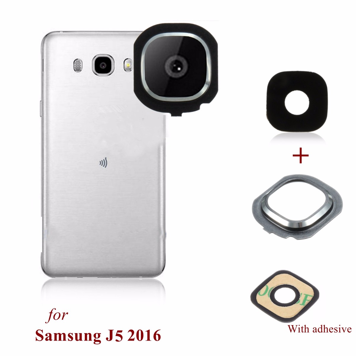 

Back Rear Camera Glass Frame Holder Lens Cover For Samsung Galaxy J5 2016