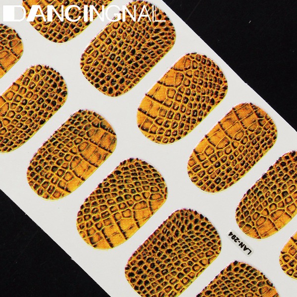 Wild Snake Skin Crocodile Skin Pattern Nail Art Sticker Decoration Self Adhesive Full Wrap Decal
