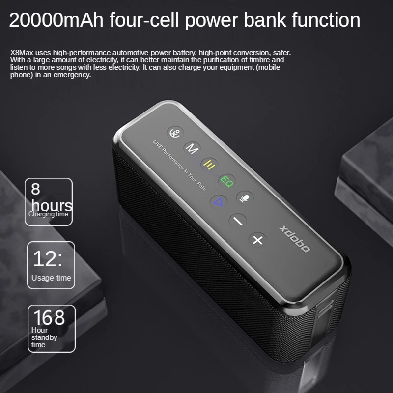 Find XDOBO X8 Max 100W bluetooth Speaker Portable Speaker HIFI Stereo Sound TWS AUX Wireless Subwoofer 20000mAh Outdoor Speaker for Sale on Gipsybee.com with cryptocurrencies