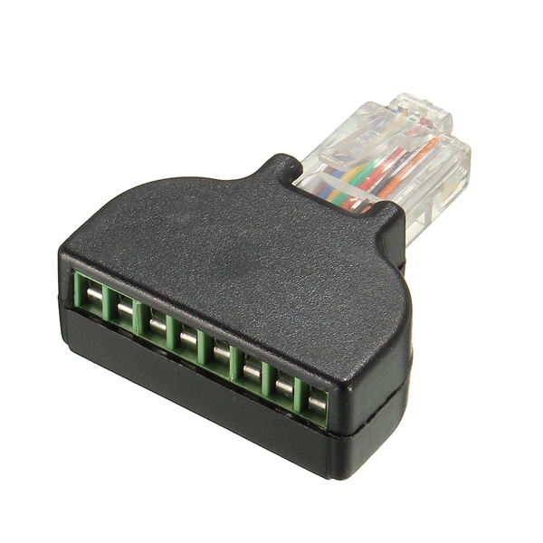 

RJ45 Ethernet Male to 8 Pin AV Terminal Screw Adapter Converter Block CCTV 1PC