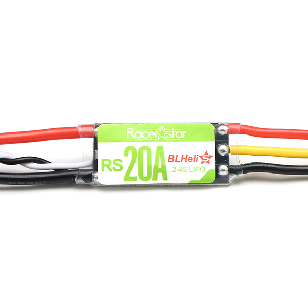 

Racerstar RS20A 20A BLHELI_S OPTO 2-4S ESC Support Dshot150 Dshot300 for RC Racing Drone