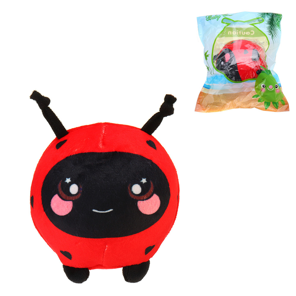 

3.5" Squishamals Foamed Stuffed Beetle Squishimal Toy Slow Rising Plush Squishy Toy Pendant