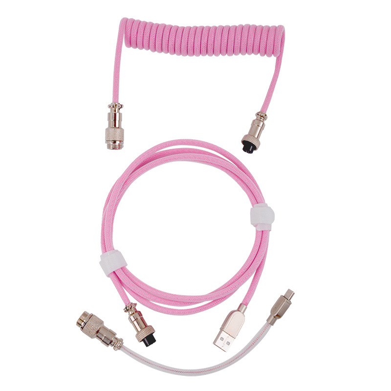 Find CYS 3m Mechanical Keyboard Cable RGB Colorful Coiled TPE Spring Wired with USB Type C Interface Data Cable for Sale on Gipsybee.com with cryptocurrencies