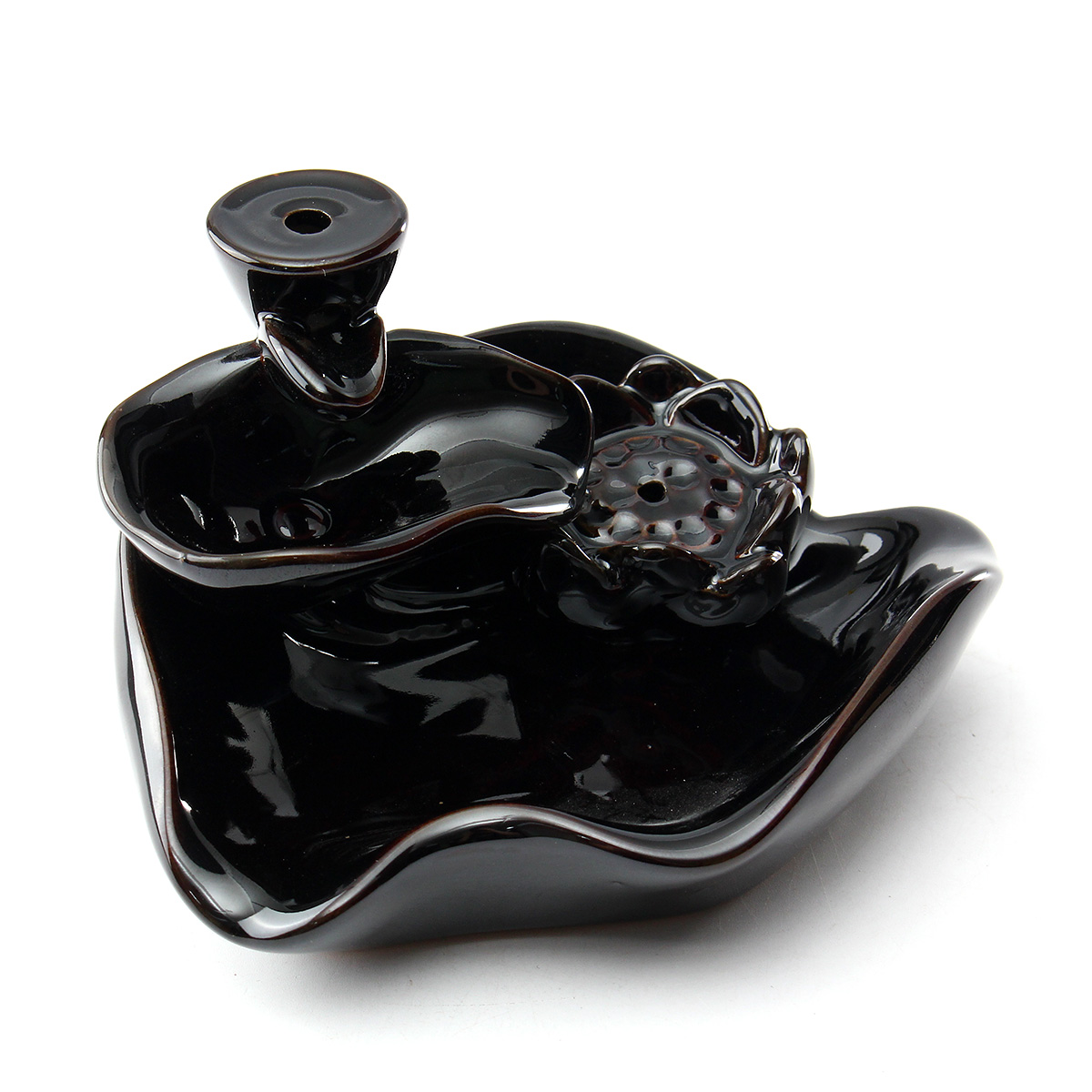 

Ceramic Glaze Backflow Smoke Incense Burner Censer Holder Buddhism Style Home Decor