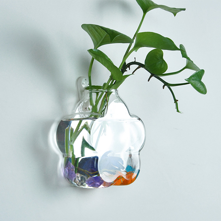 flower shaped glass vase