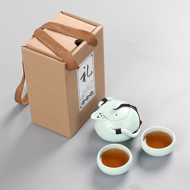 

Ding Kiln Matt Kung Fu Tea Set Travel A Pot Two Cups Complete Set Of Ceramic Gifts Company Activities Logo
