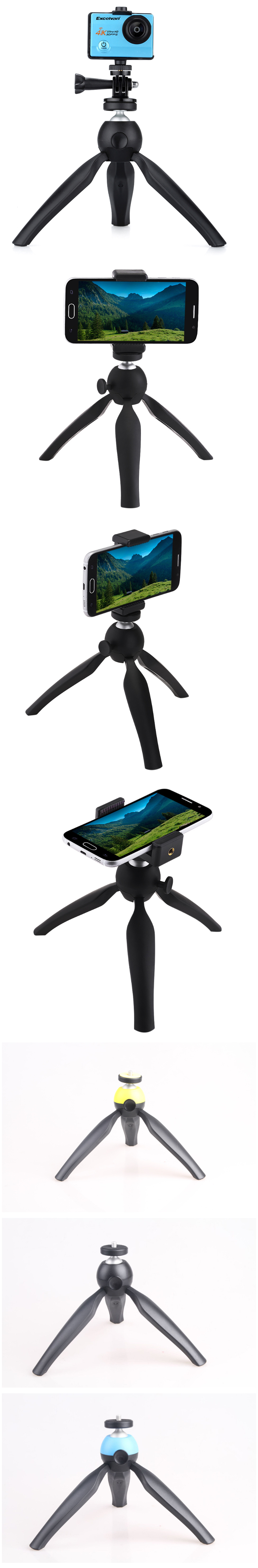 K3 Mini Tripod for Smartphone&Phone Holder Stand Mount for iPhone X 7 Canon Nikon Gopro Portable Selfie Camera Monopod Accessory Projector Tripod 9