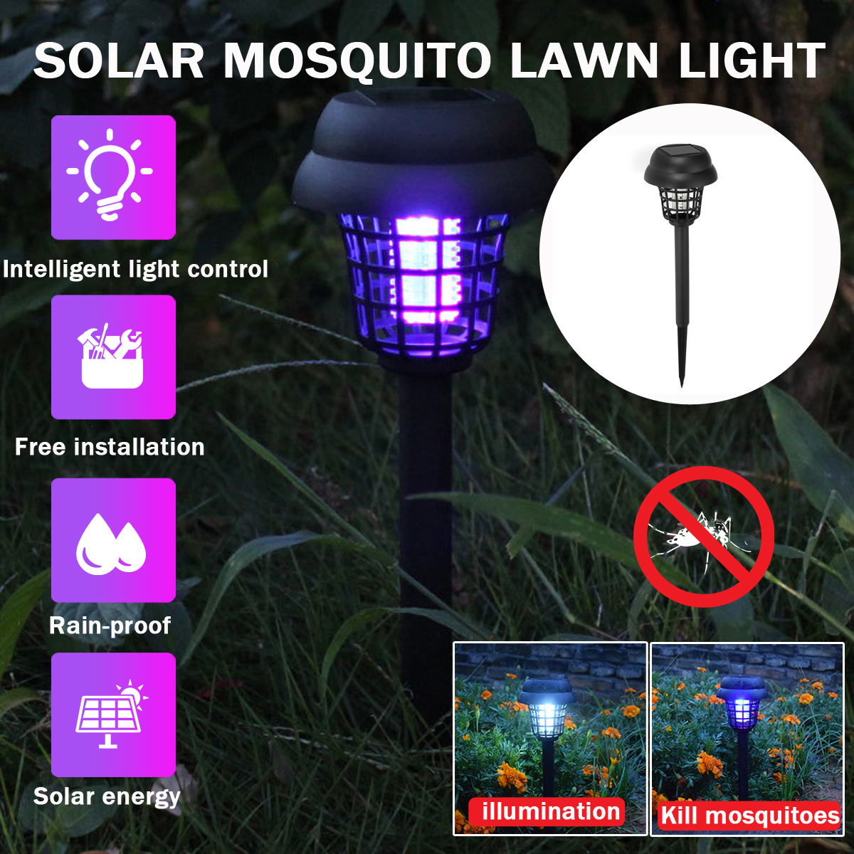 anti bug solar path light