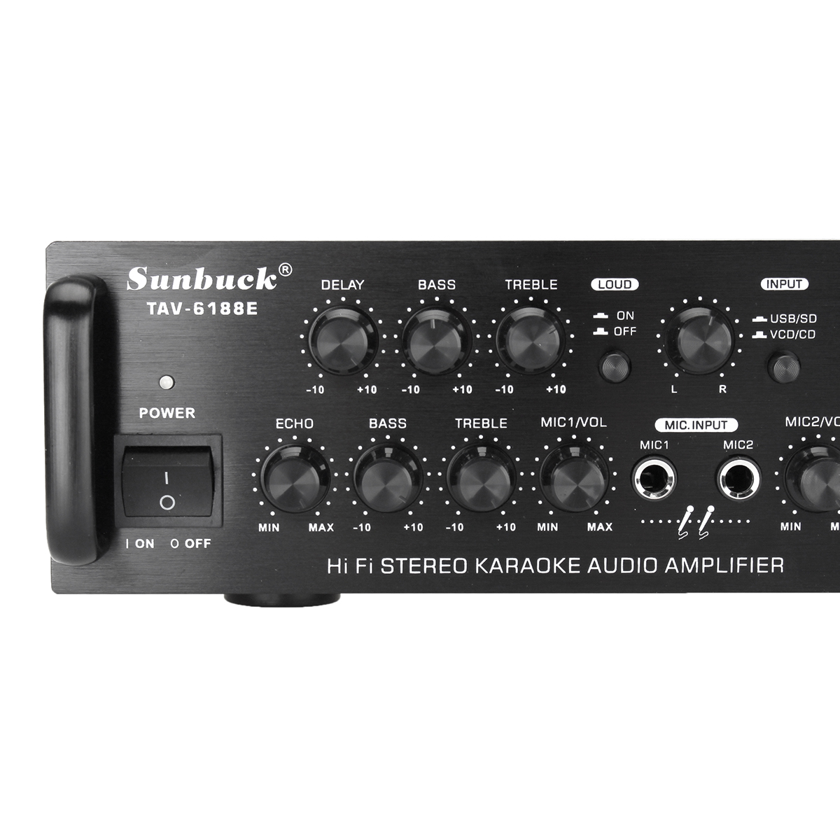 Sunbuck TAV-6188E 200W Bluetooth 5.0 Amplificatore Audio Stereo Home Theater AMP 2CH AUX USB FM SD 6
