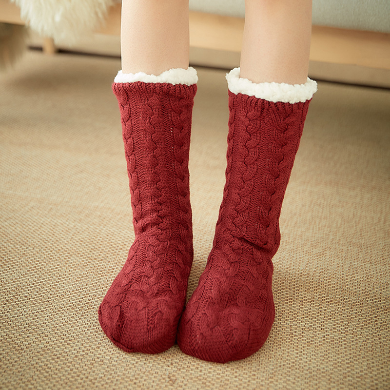 

Women Winter Thickening Warm Non-Slip Middle Tube Socks