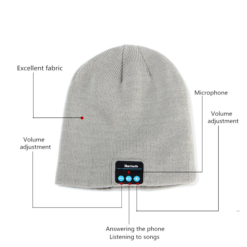 Hat Wireless Bluetooth Smart Cap Headset Headphone Earphone Speaker With Mic