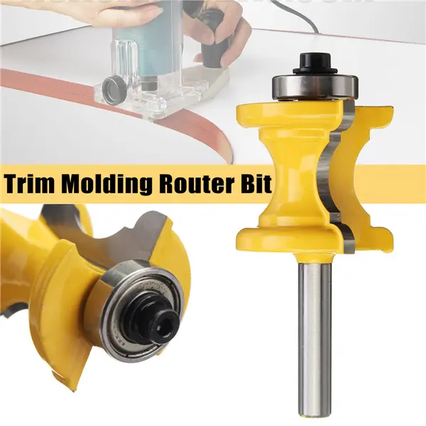 1/4 Inch Shank Bullnose and Cove Trim Molding Router Bit Woodworking Cutter