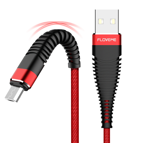 

FLOVEME Hi-Tensile Micro USB Cable Braided Charging Data Cable 1M For S7 S6 Xiaomi Redmi Note 5