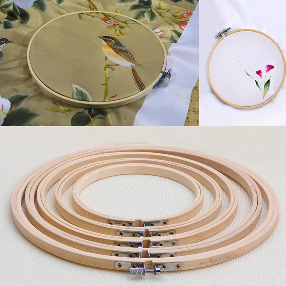 

Practical 13-26cm Cross Stitch Machine Bamboo Frame Embroidery Hoop Ring Round Hand DIY Needlecraft Sewing Tool