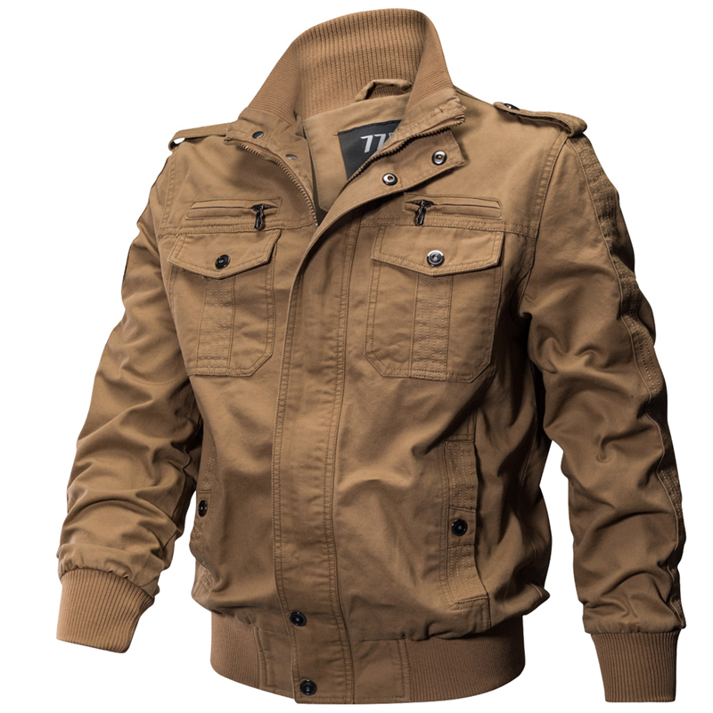 

Mens Outdoor Tactical Washed Cotton Pockets Plus Size Military Jacket