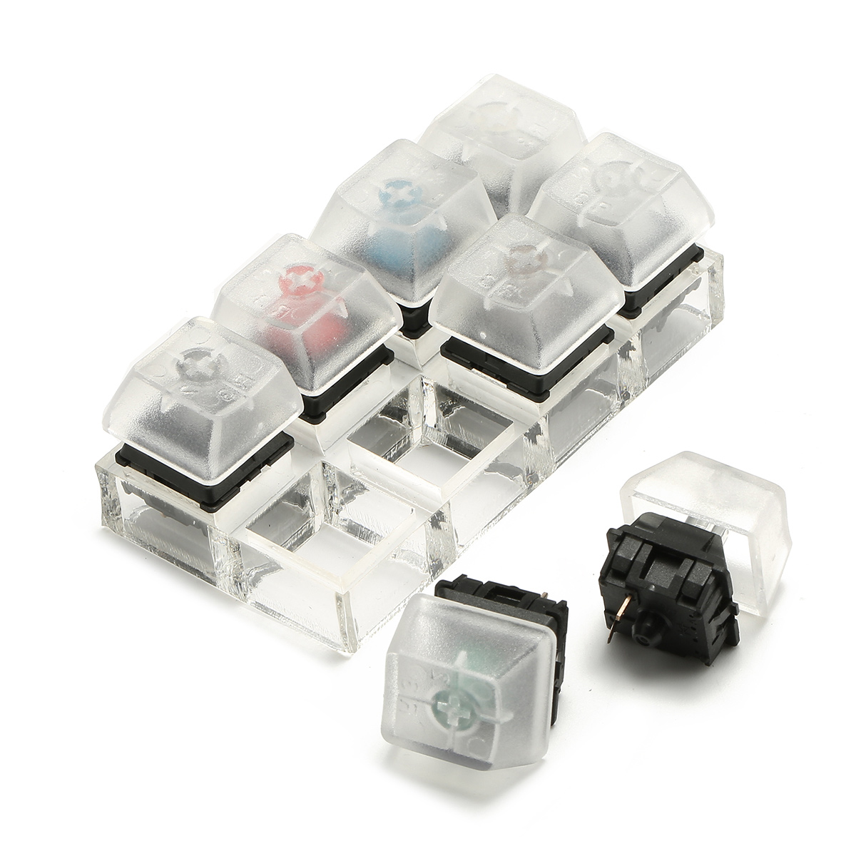 

8 Key Mechanical Keyboards Switch Tester Kit Keycaps Switches Sampler For Cherry MX