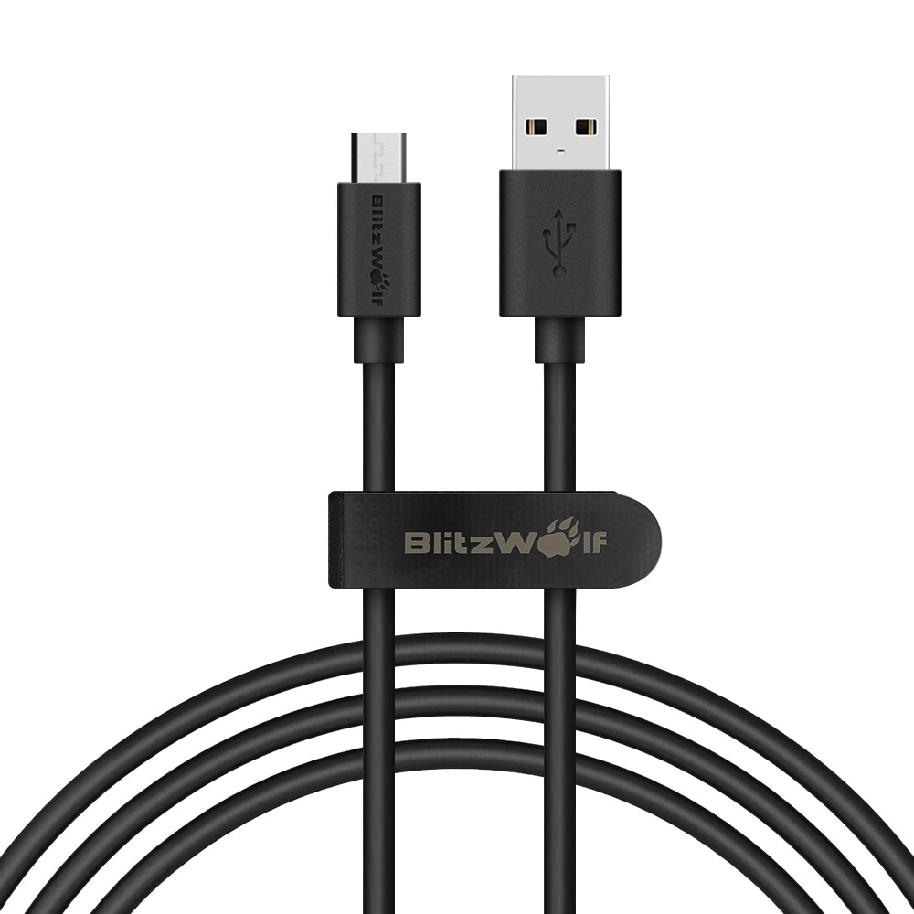 

BlitzWolf® BW-CB7 2.4A 3ft/0.9m Micro USB Charging Data Cable With Magic Tape Strap