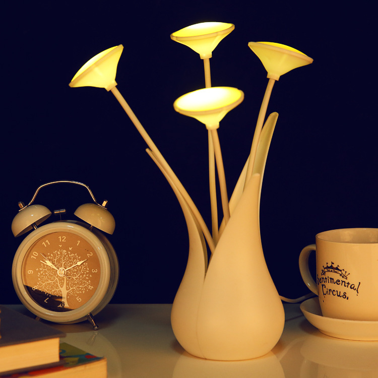 

Новинка USB LED Vase Night Light Датчик Светлый декоративный стол Лампа Интеллектуальное цветочное освещение