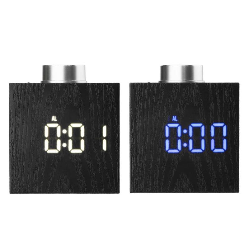 

TS-T13 Digital Cube Rotate Knop LED Clock Adjustable Temperature °C / °F Time 12H/24H Display 3 Mode Snooze Function Alarm Clock Night Light USB Battery Operated Alarm Clock
