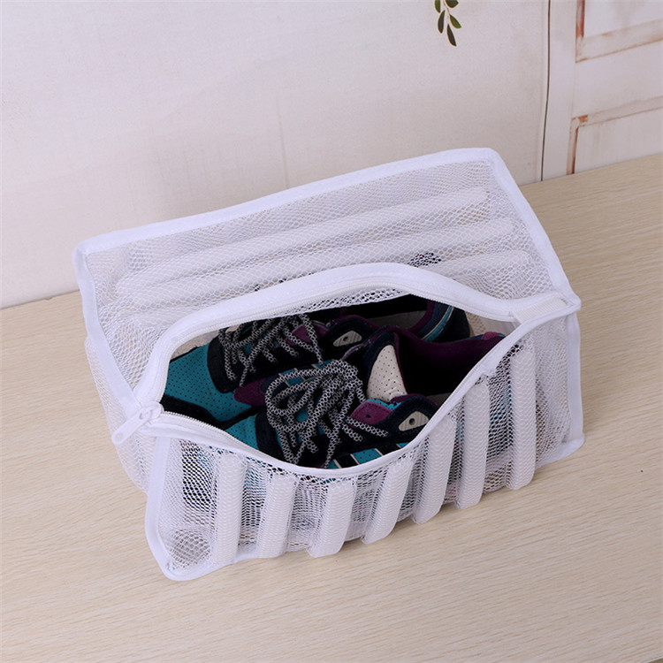 

Laundry Footwear Sneaker Washer Dryer White Mesh Wash Bag Shoe Lingerie Clothes