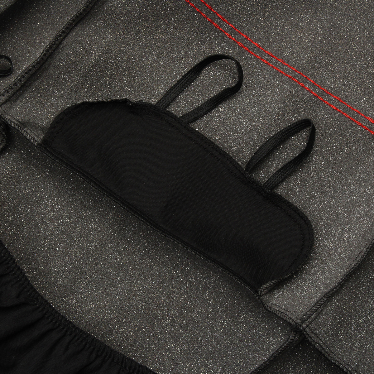Universel Quatre Saisons Rouge Noir Tissu Siège De Voiture Couvre Protecteurs 9pc Ensemble Complet Airbag Compatible