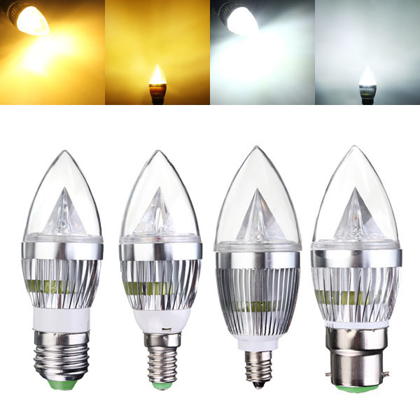 

E12 E14 E27 B22 Dimmable 3W LED Chandelier Candle Light Bulb 220V