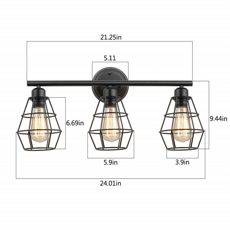 Find 85-240V E27 Bathroom Vanity Light Mirror Front Wall Sconce Industrial Farmhouse Wall Lamp Without Bulbs for Sale on Gipsybee.com with cryptocurrencies