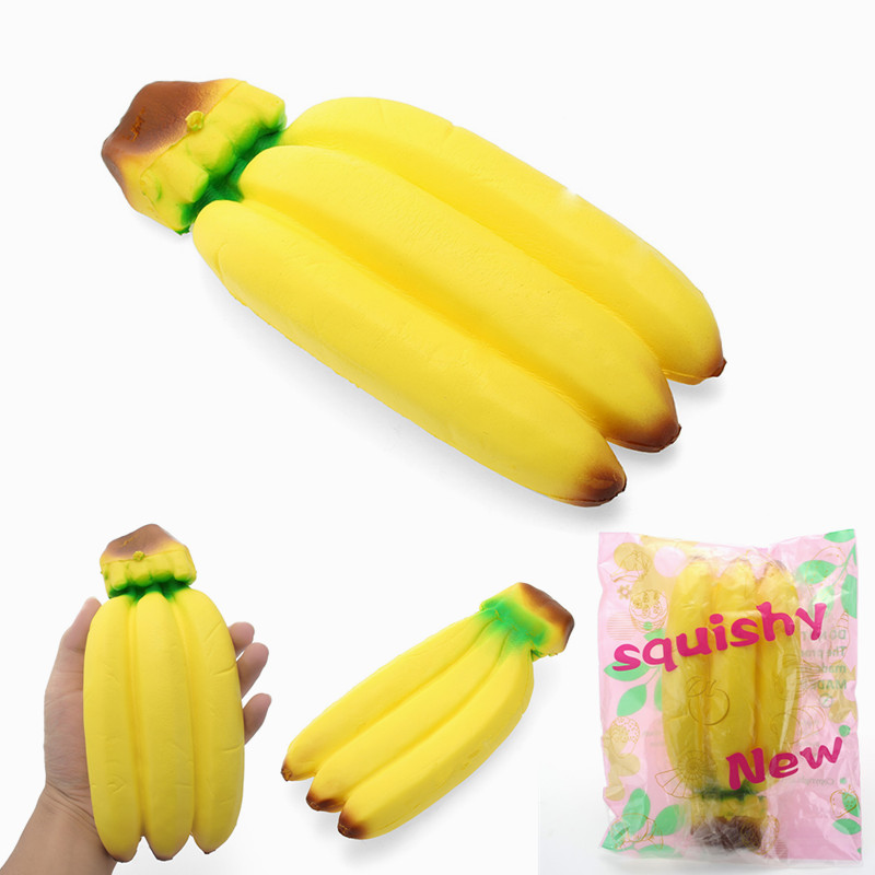 

YunXin Squishy Banana Jumbo 20 см Soft Сладкий медленно растущий с упаковкой фруктов Коллекция подарков