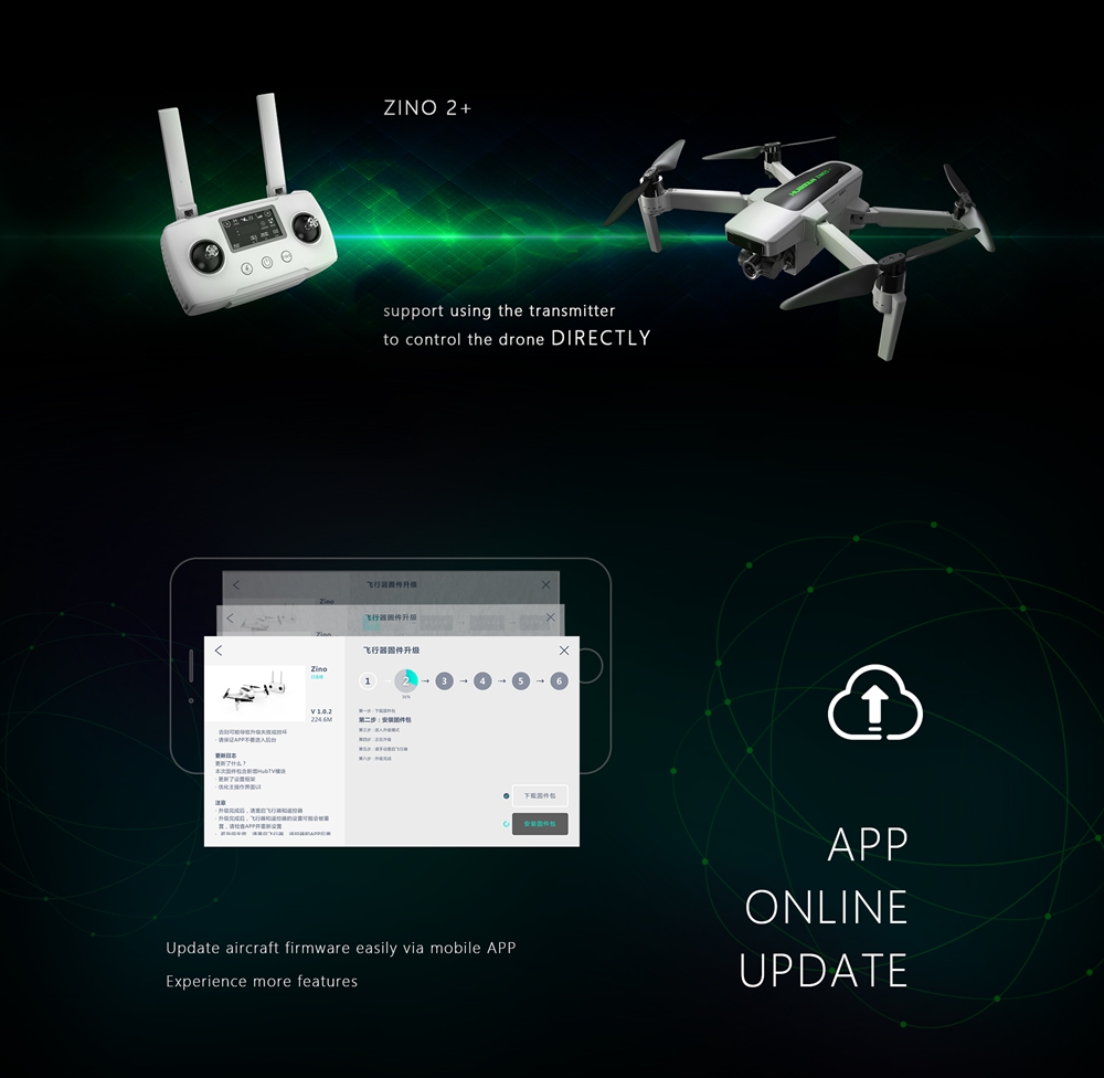 Hubsan Zino 2+ Plus GPS Latest Syncleas 9KM FPV with 4K 60fps Camera 3-axis Gimbal 35mins Flight Time RC Drone Quadcopter RTF 4
