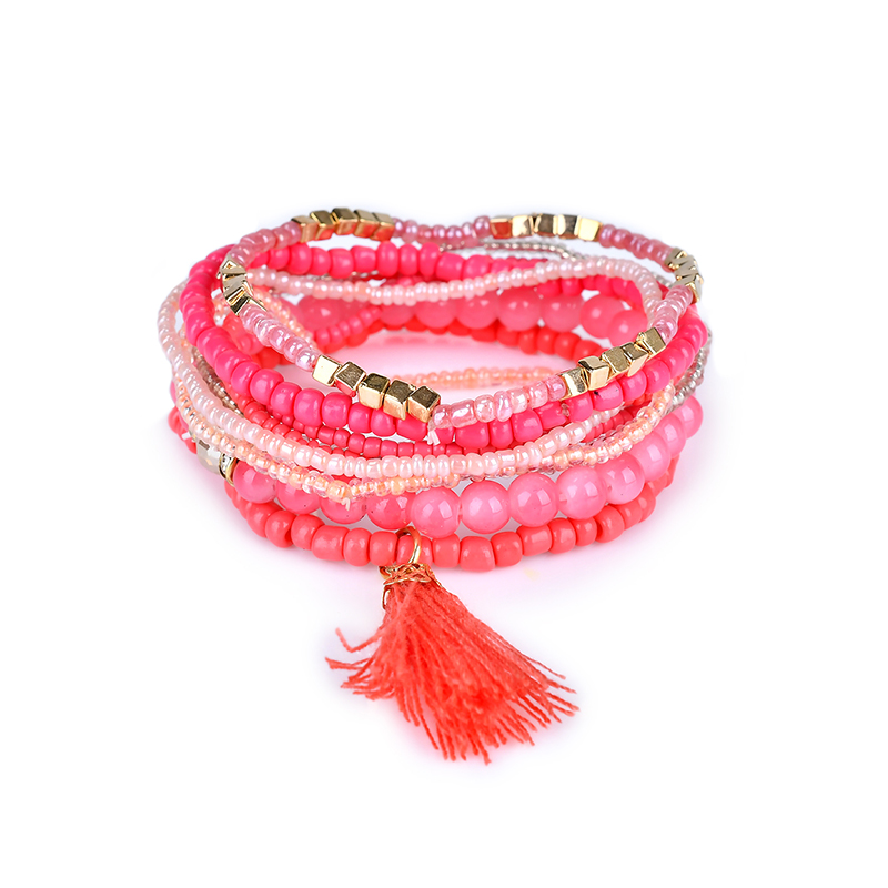 

Аксессуары для одежды Bohemian Multilayer Tassel Кулон Красочные браслеты из бисера для Женское