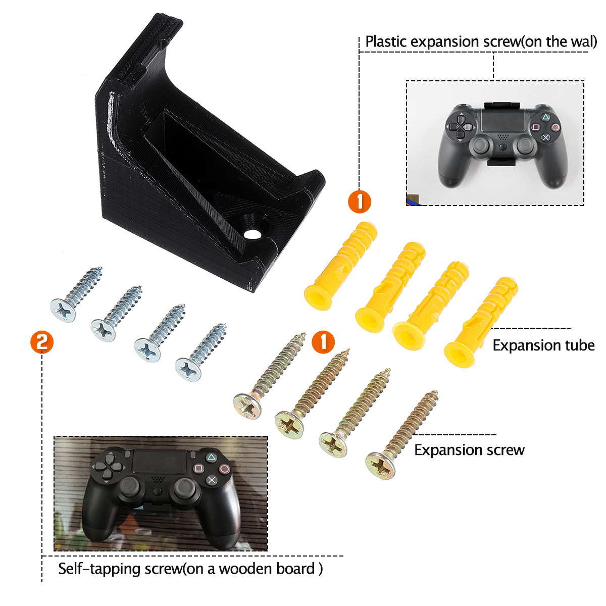 Wall Holder Dock Gamepad Stand Screws for Playstation 4 PS4 Game Controller 13