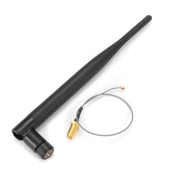 

10pcs 2.4GHz 6dBi 50ohm Wireless Wifi Omni Copper Dipole Antenna SMA To IPEX For Monitoring Router 195mm