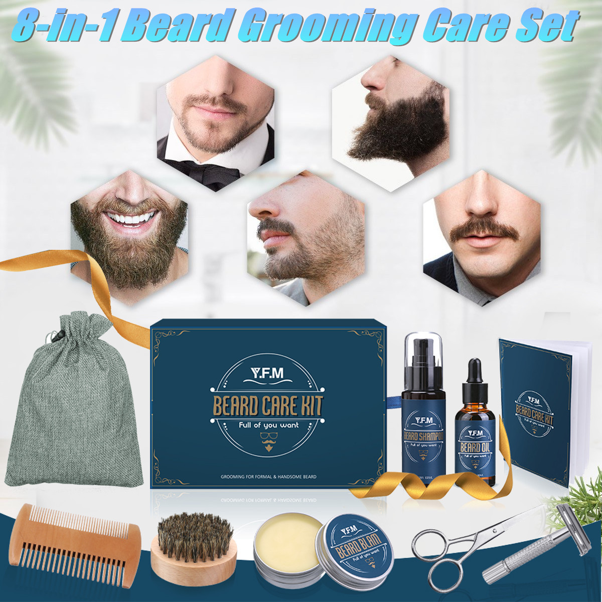 The Beard Growth Kit Gift For Men Husband Father Beard Care Set Grooming  Tool Men Beard Pencil Hair Grower Male Mustache Repair AliExpress Beauty  Health | The Beard Growth Kit Gift For