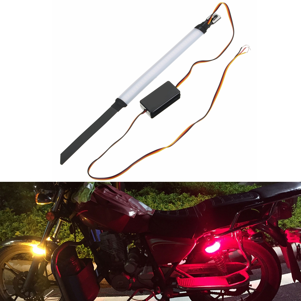 10 ~ 30V мотоцикл LED Сигнальные огни поворотного кольца Двухцветное рулевое управление Лампа Циркуляр W / Контроллер