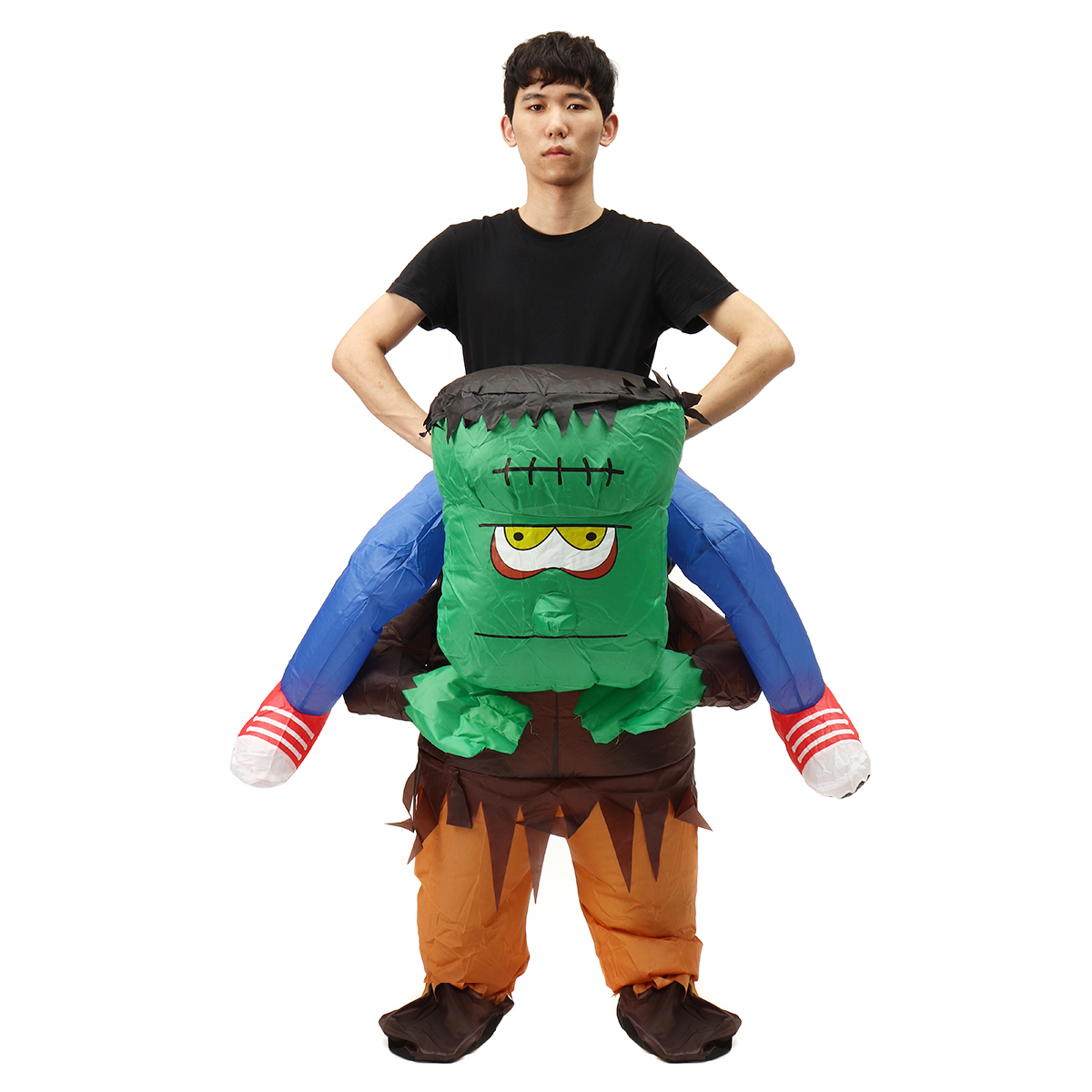 

Adult Frankenstein Costume Scary Halloween Fancy Dress Inflatable Blow Up Suit