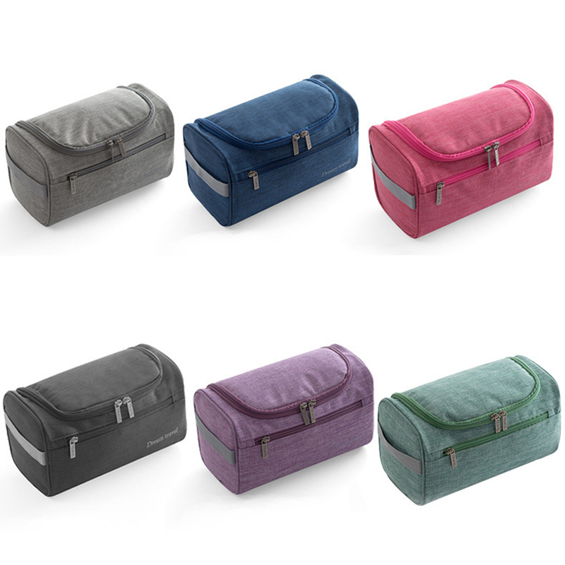 

Waterproof Nylon Travel Organizer Bag Unisex Women Cosmetic Bag Hanging Travel Makeup Bags Washing Toiletry Kits Storage Bags
