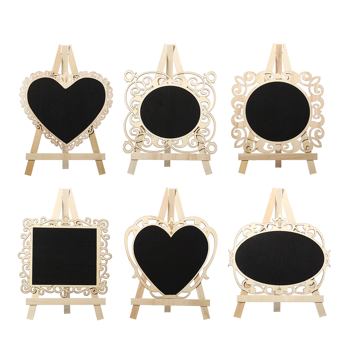 

Mini Vintage Wooden Blackboard Table Number Signs Message Memo Chalk Board Party Decorations